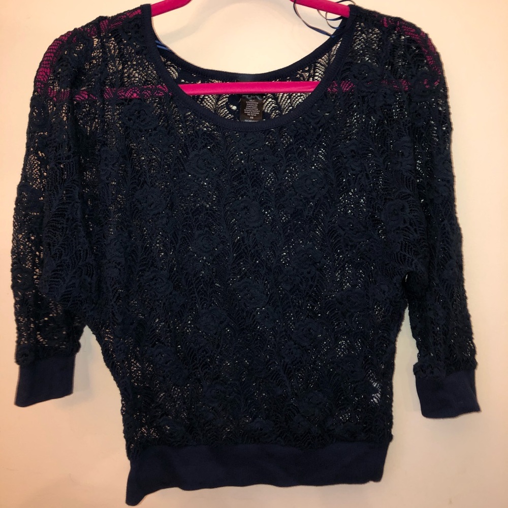 Wet Seal crochet long sleeve size xs